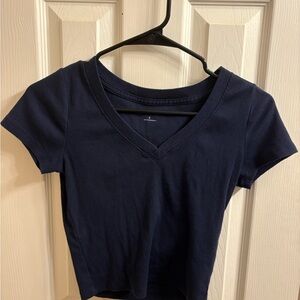 Hollister Blue Fitted Crop T-Shirt